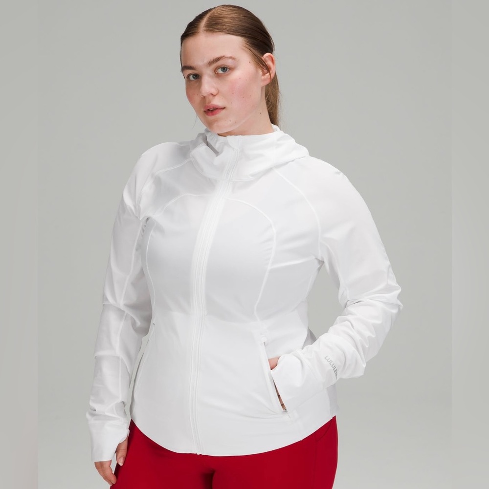 NWT Lululemon Mist Over Hooded Windbreaker White Size 4